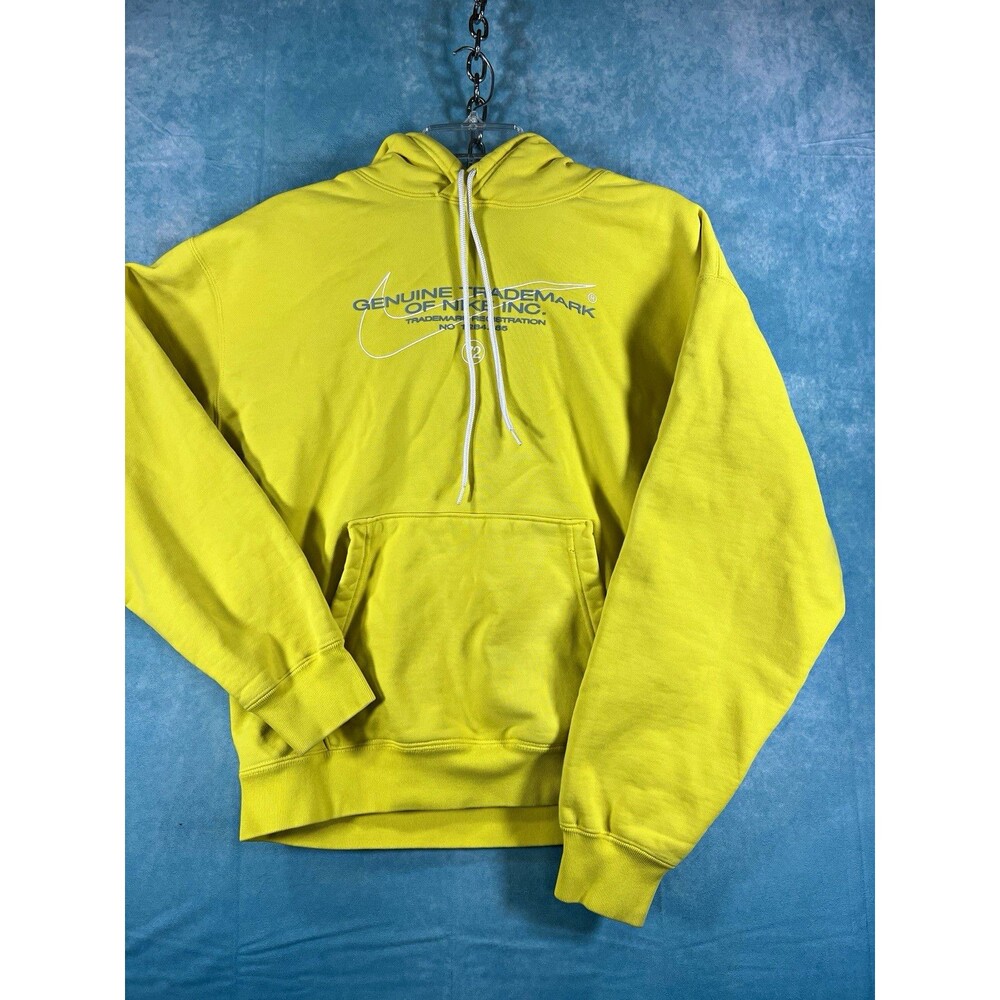 Nike SB Mens Yellow Genuine Trademark Logo Pullover Fleece Hoodie Pockets S